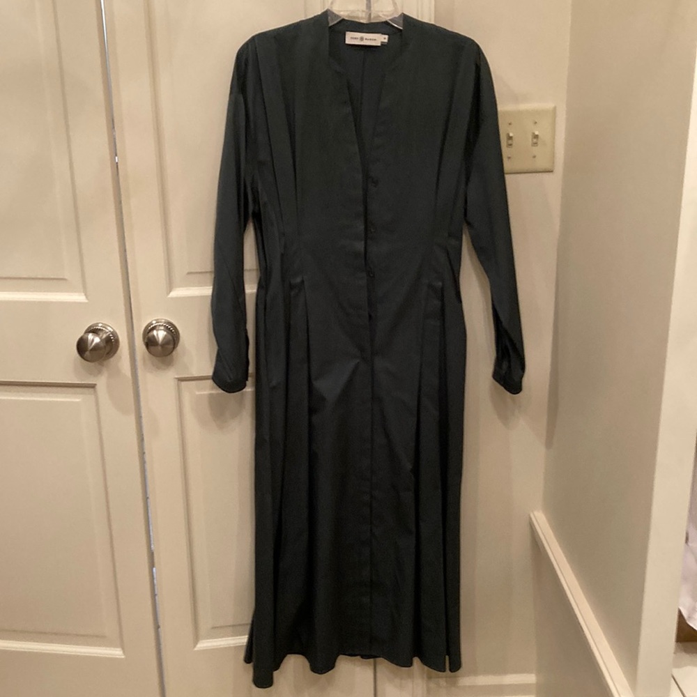 Tory Burch green shirt dress